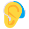 Ear with Hearing Aid emoji on Microsoft
